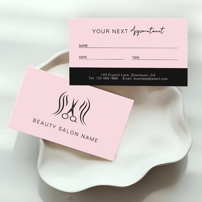 Tarjeta De Citas Salón de Belleza Moderno Profesional (Subido por el creador)