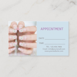 Tarjeta De Citas salón de belleza para manicura