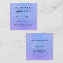 Tarjeta De Citas Salón de belleza purpurina Ombre