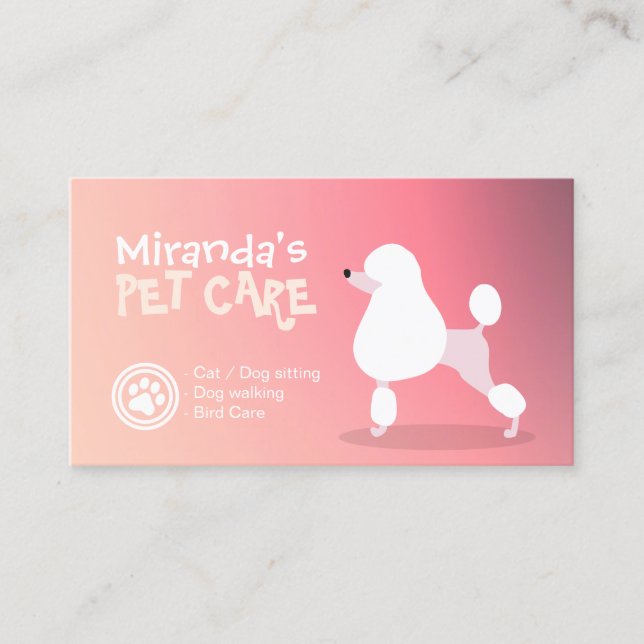 Tarjeta De Citas Salón de belleza y baño para mascotas (Anverso)
