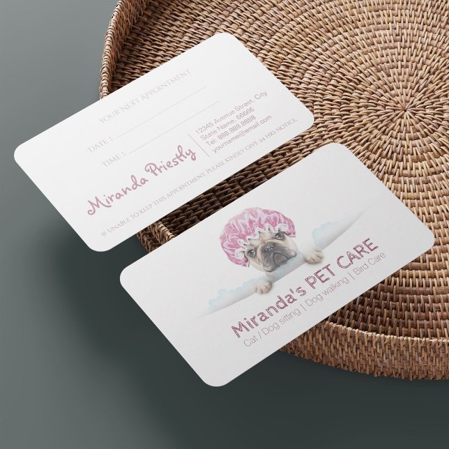Tarjeta De Citas Salón de belleza y baño para mascotas (Subido por el creador)