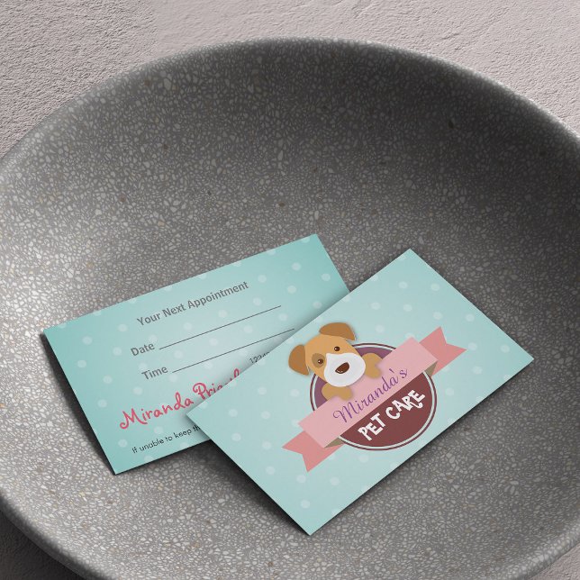Tarjeta De Citas Salón de belleza y baño para mascotas (Subido por el creador)