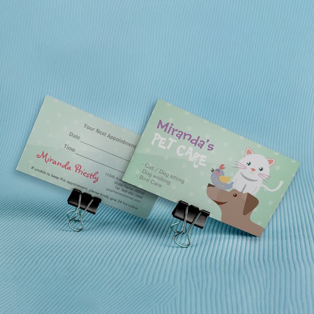 Tarjeta De Citas Salón de belleza y baño para mascotas (Subido por el creador)