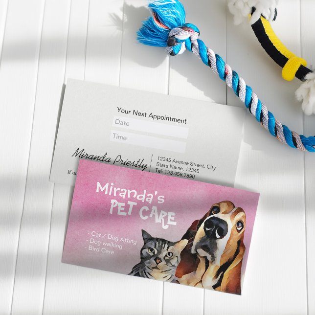 Tarjeta De Citas Salón de belleza y baño para mascotas (Subido por el creador)