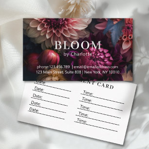 Tarjeta De Citas Salón de Flores Moderno