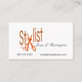 Tarjeta De Citas Salón de moda del estilista de las tijeras   de la