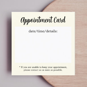 Tarjeta De Citas Salón de pelo blanco amarillo elegante moderno