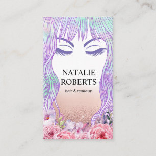 Tarjeta De Citas Salón de pelo del artista de maquillaje del chica