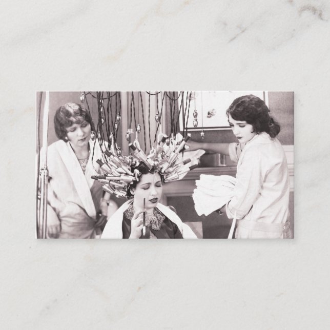 Tarjeta De Citas Salón del aire del retro Fun (Anverso)