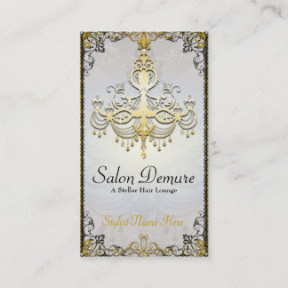 Tarjeta De Citas Salón sofisticado moderno del diseñador del oro