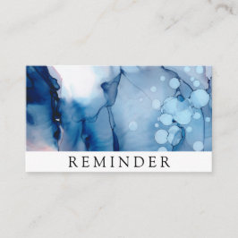 Tarjeta De Citas *~* Salón y Spa Moda azul Resumen artístico