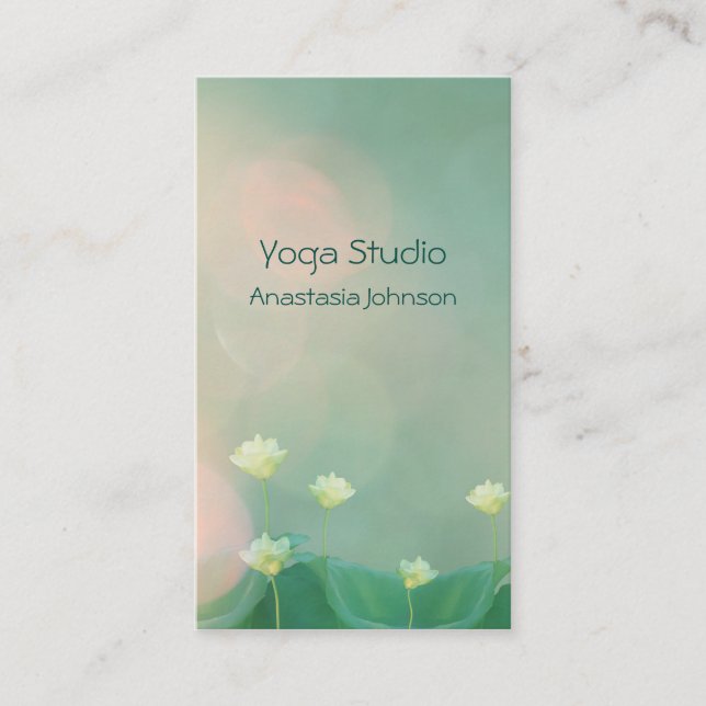 Tarjeta De Citas Salud artística suave tranquila pacífica elegante (Anverso)