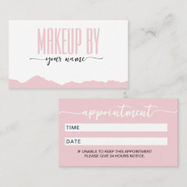 Tarjeta De Citas Script Modern Blush Pink and white