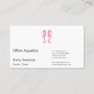 Tarjeta De Citas Seahorses