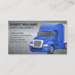 Tarjeta De Citas Semi Truck Trailer Haul Logística
