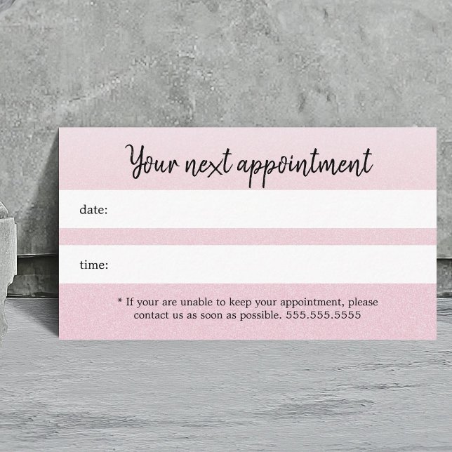 Tarjeta De Citas Sencilla Textura Elegante Nombramiento de Belleza  (Subido por el creador)