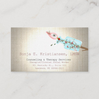 Tarjeta De Citas Servicios de terapia de asesoramiento