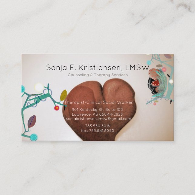 Tarjeta De Citas Servicios de terapia y asesoramiento (Anverso)