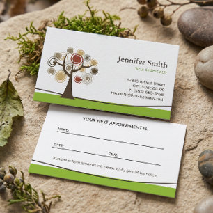 Tarjeta De Citas Símbolo elegante del árbol de la vida - Nombramien