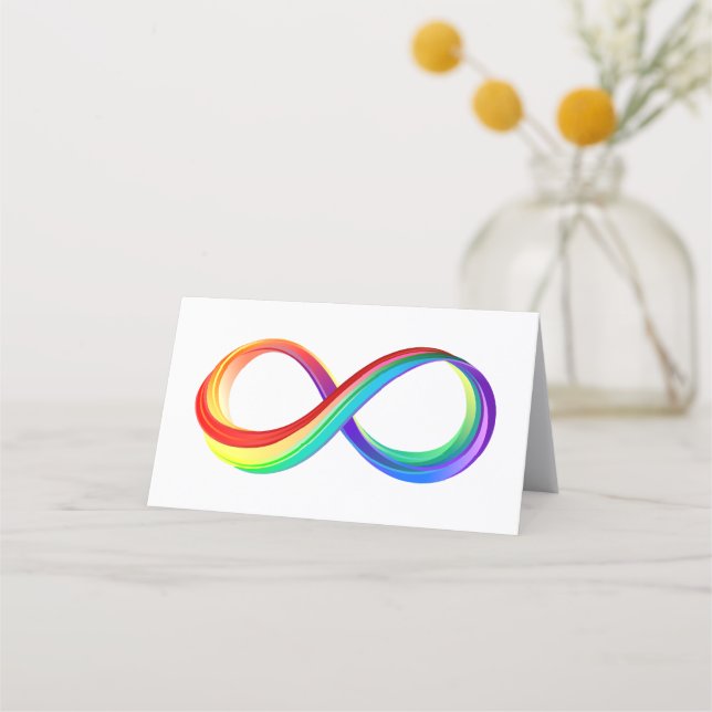 Tarjeta De Citas Símbolo infinito arcoiris en capas (Anverso)