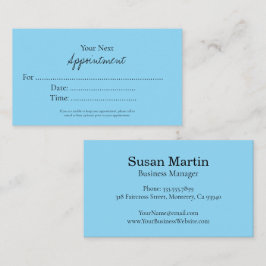 Tarjeta De Citas Simple Elegant Script Appointment Card