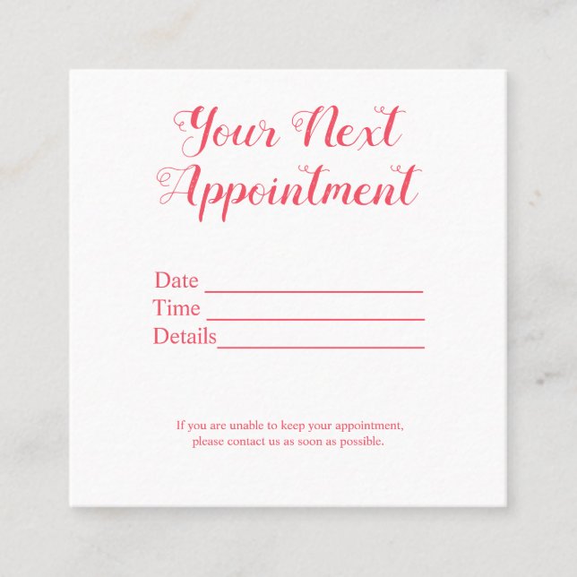 Tarjeta De Citas simple mínimo añadir el nombre imágenes de texto n (Anverso)