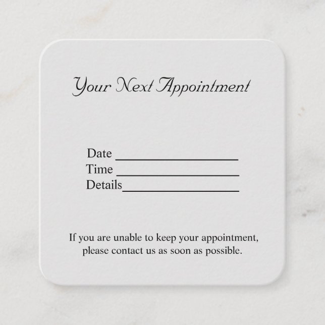 Tarjeta De Citas simple mínimo añadir el nombre imágenes de texto n (Anverso)