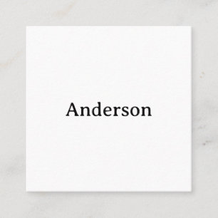 Tarjeta De Citas Simple Profesional Cuadrado 2,5" x 2,5" Plano