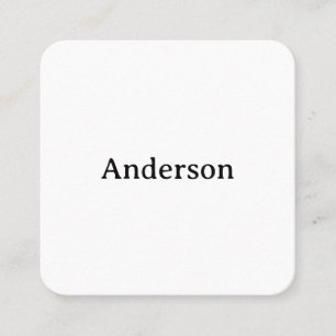 Tarjeta De Citas Simple Professional Redondeada 2.5" x 2.5" Plana