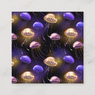 Tarjeta De Citas Sin soldadura con medusas brillantes