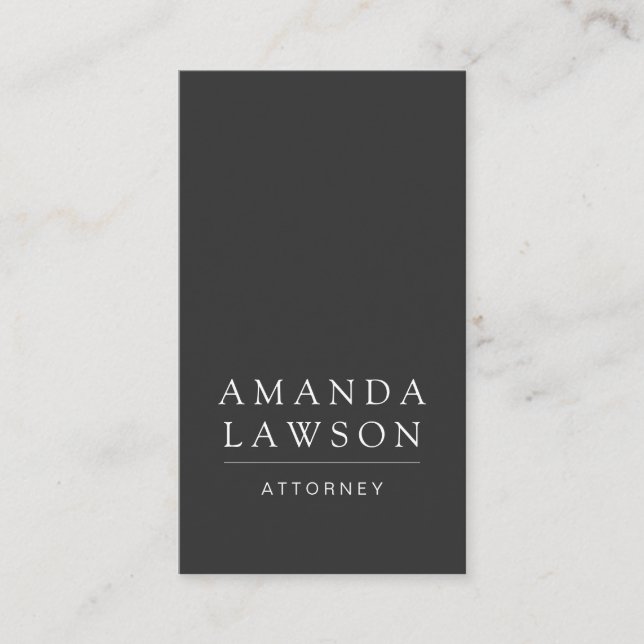 Tarjeta De Citas Sleek Gray (cita) (Anverso)