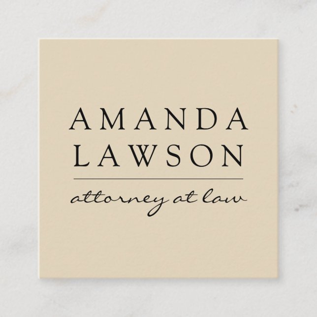 Tarjeta De Citas Sleek Tan Gray (nombramiento) (Anverso)