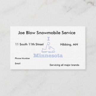 Tarjeta De Citas Snowmobile Minnesota
