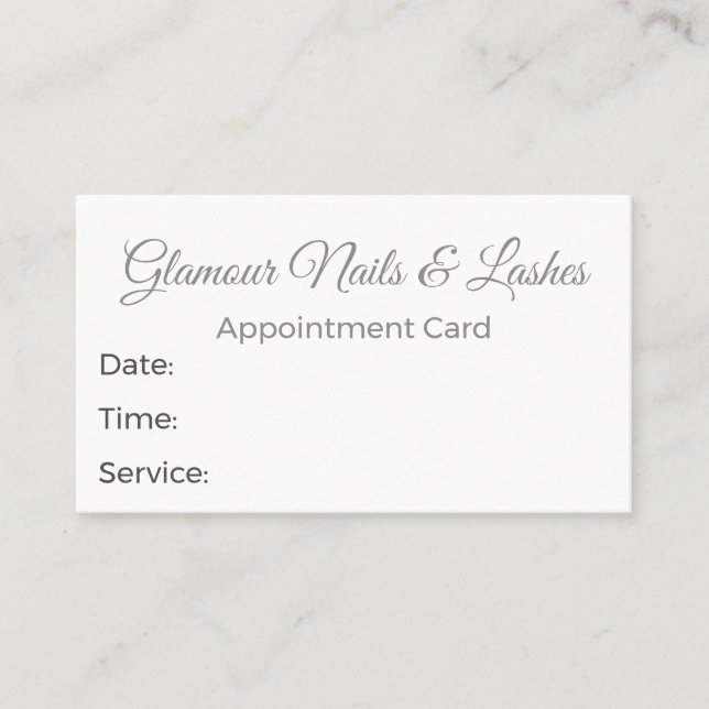 Tarjeta De Citas Soft Neutral Beauty Salon/Wellness Parlor  (Anverso)