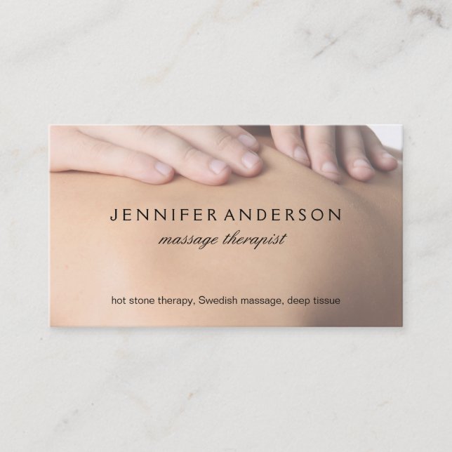 Tarjeta De Citas Spa Retreat | Masaje (tarjeta de cita) (Anverso)