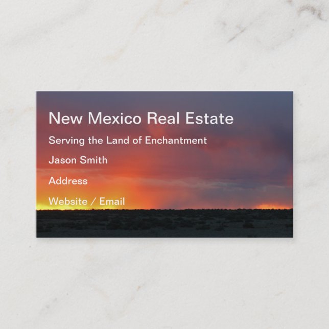 Tarjeta De Citas Stormy Sunset (Anverso)