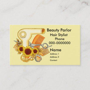 Tarjeta De Citas Sunflowers Beautician