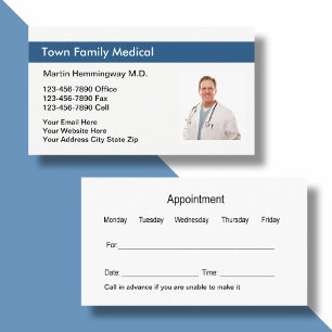 Tarjeta De Citas Sustitución de foto de Médico familiar