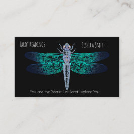 Tarjeta De Citas Tarot Readings Dragon Colores De Aqua De Estilo Mo