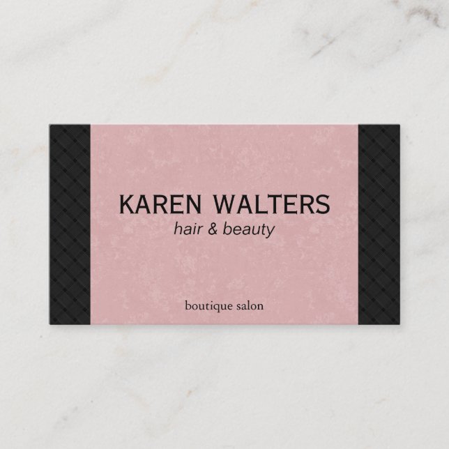 Tarjeta De Citas Tejidos y rosados (tarjeta de cita) (Anverso)