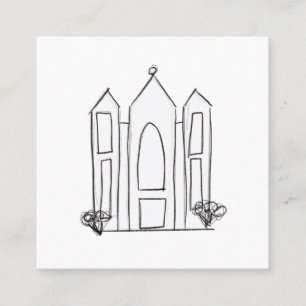 Tarjeta De Citas Templo LDS Salt Lake City simple mormón moderno