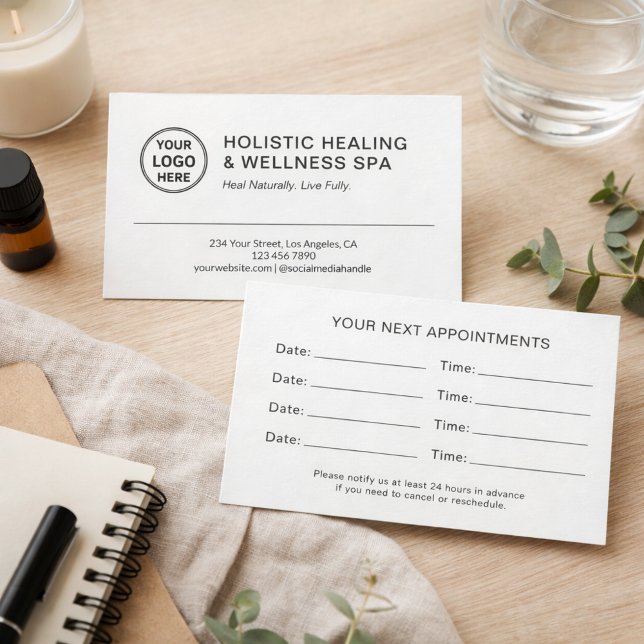 Tarjeta De Citas Terapeuta Coach de Salud Holística (Holistic Health Coach Therapist Appointment Card)