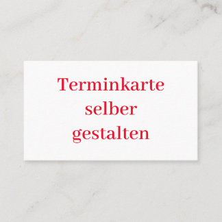 Tarjeta De Citas Terminkarte Vorlage