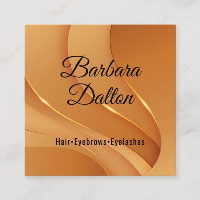 Tarjeta De Citas Terracotta Ocher Beige Gold (Anverso)