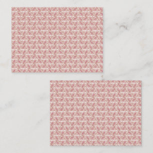 Tarjeta De Citas Textiles rojos y rosados sobre una alfombra estamp