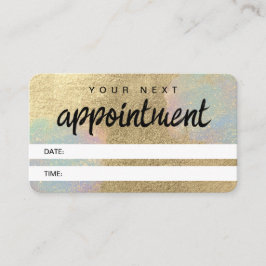 Tarjeta De Citas Textura De Purpurina Oro E Irlandés