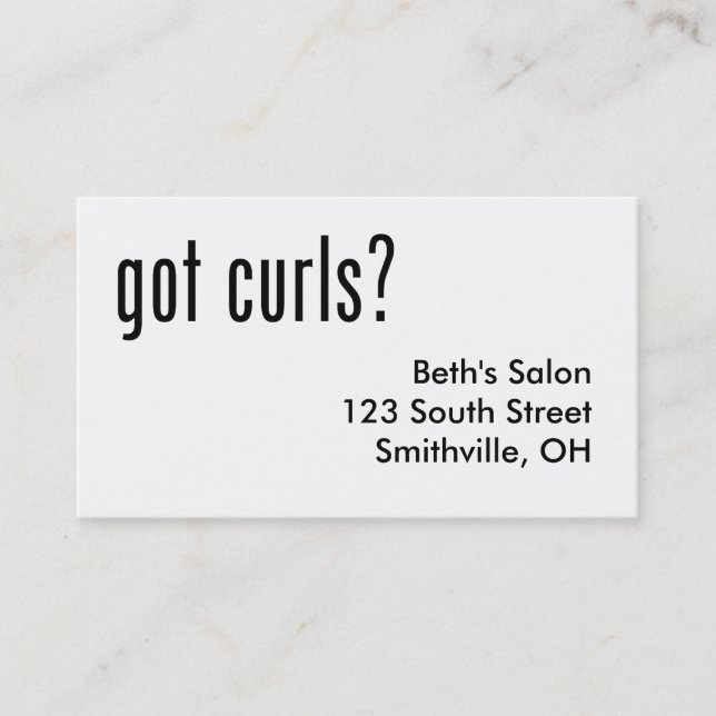 Tarjeta De Citas ¿Tienes Curls? (Anverso)