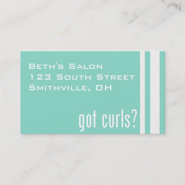 Tarjeta De Citas ¿Tienes Curls? (Anverso)