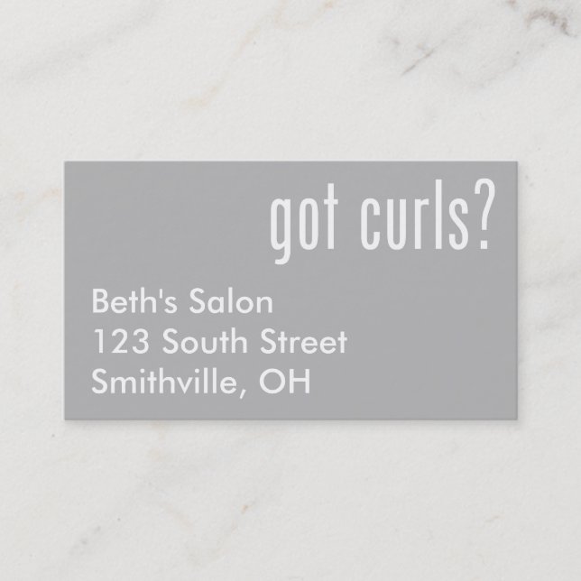 Tarjeta De Citas ¿Tienes Curls? (Anverso)