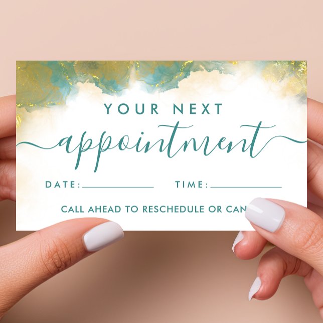 Tarjeta De Citas Tinta De Acuarela Líquida De Arte Moderno verde az (Subido por el creador)